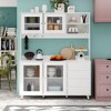 FUFU&GAGA 63"W Wooden Buffet Sideboard with Drawer Hooks and Open Shelf Worktop - 4 of 4