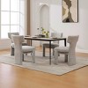 Set of 4 Modern Gray Upholstered Dining Chairs with Wood Legs, Stylish Armless Accent Chairs for Dining Room, Kitchen, or Living Areas-Panipeachy - 3 of 4