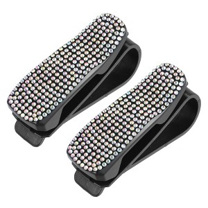 Unique Bargains Car Sun Visor with Card Clip Sunglasses Holder 2 Pcs - 1 of 4
