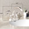 LOVMOR Bathroom Sink Faucet 3 Hole, Brushed Nickel - 2 of 4