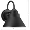 Progress Lighting Bayside 1-Light Outdoor Wall Lantern in Black, Polycarbonate Material, Dark Sky-Friendly Shade - 4 of 4