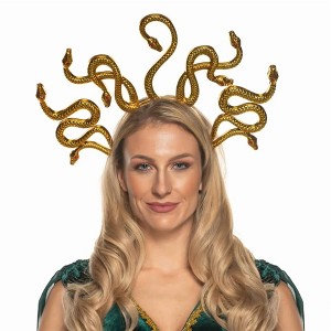 Underwraps Medusa Gold Snakes Adult Costume Headpiece - 1 of 4