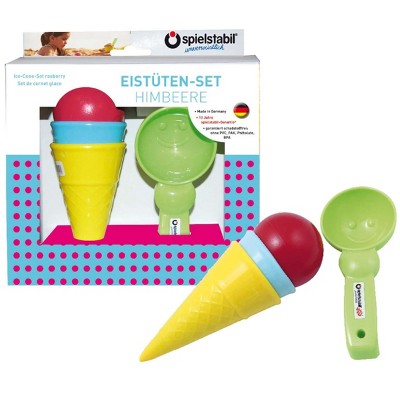 Spielstabil Rasberry Ice Cream Cone Toy Set Sand Toy (Made in Germany)