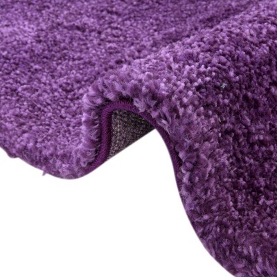 Violet 8' x 10' Solid Shag Synthetic Area Rug