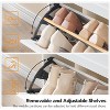 MaseiKar Shoe Cabinet, Shoe Storage Cabinet for Entryway, with 2 Flip Drawers, Hidden Tipping Bucket Shoe Cabinet, with Open Shelves and Coat Hooks - 4 of 4