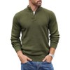 COOFANDY Men's Quarter Button Sweater Lightweight Mock Neck Pullover Sweater Fashion Casual Knitted Waffle Henley Sweater - 3 of 4
