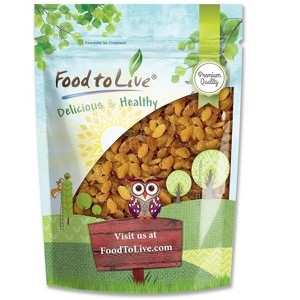 California Jumbo Golden Raisins — Non-GMO Verified, Seedless, Sun-Dried, No Added Oil, No Added Sugar, Kosher, Vegan, Raw, Bulk. - 1 of 4