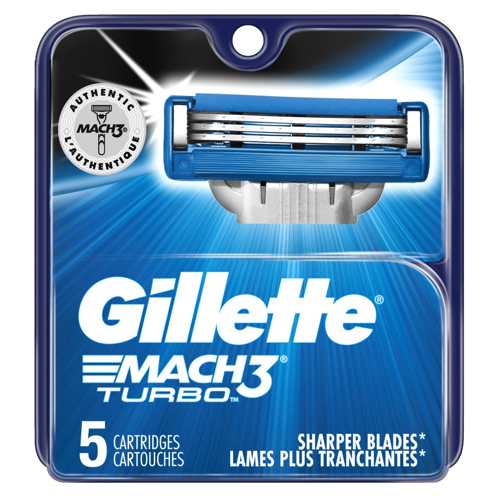 UPC 047400074002 product image for Gillette Mach3 Turbo Cartridges 5 count | upcitemdb.com