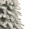 vidaXL 70.9" Artificial Christmas Tree - Realistic PE Tips, Metal Stand, White Snow Flocked - 3 of 4
