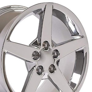 OE Wheels CV06B 19 Inch Rim Fits Corvette C6 Style 5x120.65 19x10 Chrome - Hollander 5210 (1) - 1 of 4