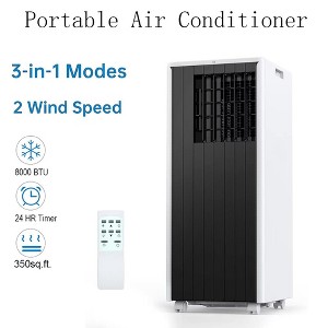 8000BTU Portable Air Conditioner 3-in-1 AC Unit With Remote Control & Dehumidifier - 1 of 4