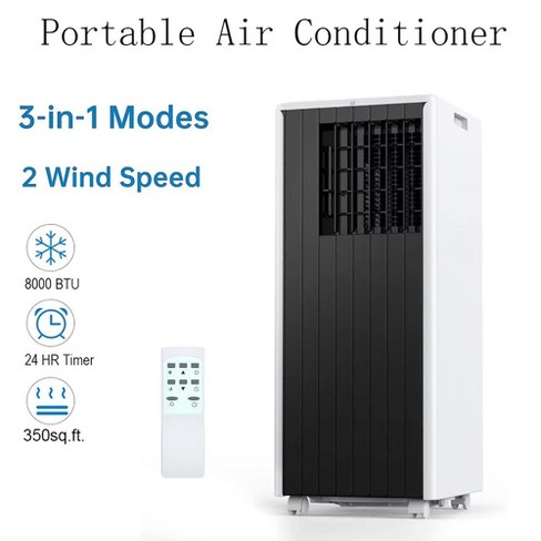 8000BTU Portable Air Conditioner 3-in-1 AC Unit With Remote Control & Dehumidifier - image 1 of 4