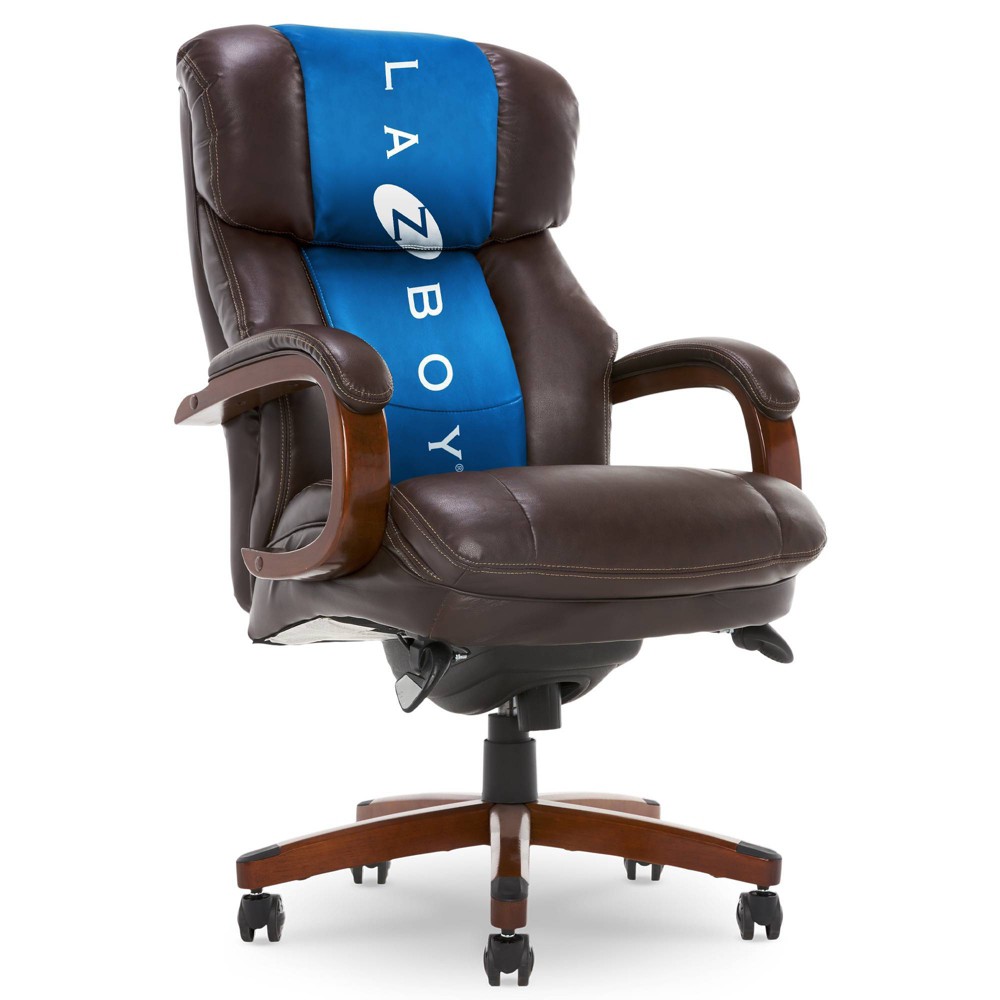 Photos - Computer Chair La-Z-Boy Big & Tall Executive Chair Brown - : Memory Foam, Ergonomic, 400 lbs Capacity 