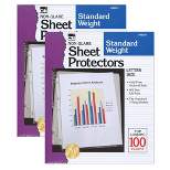 200ct Letter Size Non-Glare Sheet Protectors - Charles Leonard