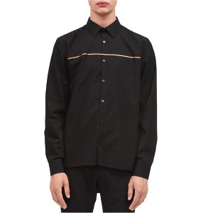 Calvin Klein Mens Metallic Stripe Button Up Shirt - 1 of 1
