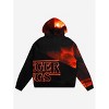 Stranger Things Split Mind Flayer Logo Adult Black Long Sleeve Hooded Sweatshirt - 2 of 4
