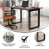Emma and Oliver 48x30 Dining or Gaming Table with Double Sided Laminate Table Top and Heavy Duty U-Frame Steel Base - 3 of 4
