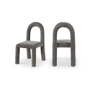 Meridian Furniture,Amari Chenille Fabric Dining Chair, Set of 2 - 1 of 4
