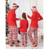 Christmas Pajamas for Family Kids Christmas Pjs Matching Sets for Kids Holiday Xmas Sleepwear Set - 4 of 4