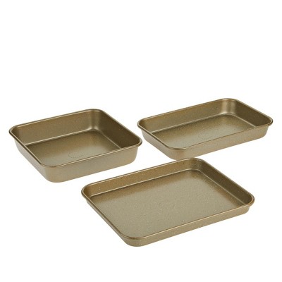 Ronco 4-Piece Collapsible Silicone Bakeware Set Red