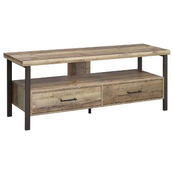 Morello 2 Drawer TV Stand for TVs up to 65" Weathered Pine - Coaster