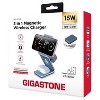 Gigastone® 15-Watt 3-in-1 Magnetic Wireless Charging Station in Silver - 2 of 4