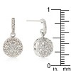 Slickblue 1 Ct. CZ Ball Dangle Earrings for Women, Rhodium Plated with Clear Cubic Zirconia Stones, Post Back - 3 of 3