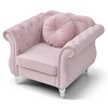 Transitional Upholstered Flared Armchair with Comfortable Seating and Easy Assembly for Living Room - 3 of 4