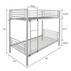 Karl Home Green Twin Over Twin Steel Bunk Bed Frame Ladder Bedroom Dorm Room for Kids Adult Children - 2 of 4