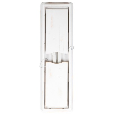 Antique Rustic White 40" Solid Pine Folding Farm Bench