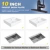 WOWOW 10-Inch Curved Faucet Deck Plate – Stainless Steel Escutcheon Cover - 2 of 4