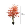 2Pack Autumn Maple Artificial Fall Tree,Faux Red Maple Leaves Silk Maple Tree  with Planter for Thanksgiving Harvest Fall Festival Party Home Decor - 2 of 4