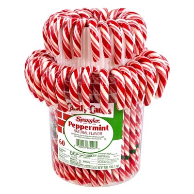 Spangler Peppermint Candy Cane Jar - 60oz/60ct : Target