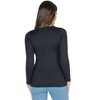 Womens Solid Long Sleeve Scoop Neck Top - 24seven Comfort Apparel™ - 3 of 4