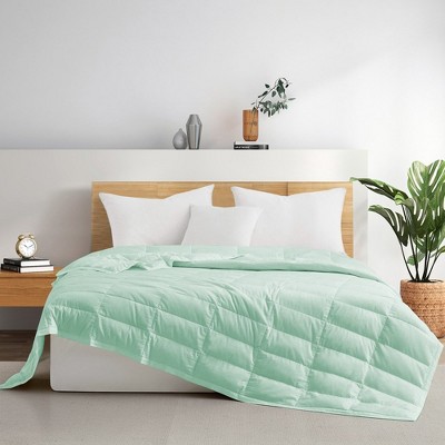Ultra Lightweight Tencel Aqua Down Blanket with Satin Trim