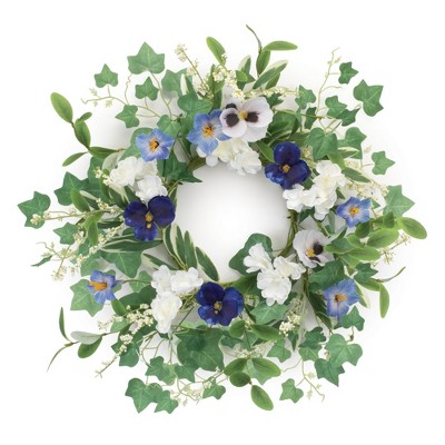 Melrose Pansy Candle Ring 16"D