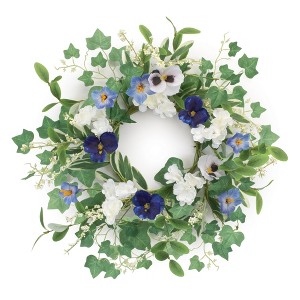 Melrose Pansy Candle Ring 16"D - 1 of 2