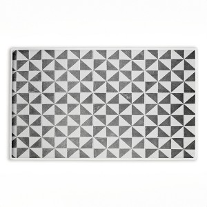 Stupell Industries Mediterranean Squares Geometric Printed Plush Bath Mat And Bath Rug, Design By Erin Marie, 18"X30" - 1 of 4