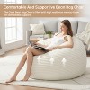 Hooseng 3.5 FT Bean Bag Chairs for Adults, Large Corduroy Bean Bag with Removable Cover, Memory Foam Filler Floor Couch for Living Room Bedroom - 4 of 4
