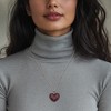 Ross-Simons 4.90 ct. t.w. Rhodolite Garnet and 4.00 ct. t.w. White Topaz Reversible Puffed Heart Pendant Necklace in Sterling Silver Size 18 - 2 of 4