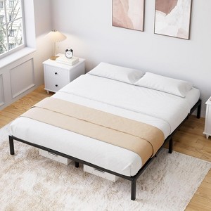 12 Inch Full Size Heavy Duty Metal Platform Bed, Black Bed Frame with No Box Spring Needed, Quiet Design Easy Assembly for Bedroom - 1 of 4