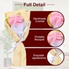 Unique Bargains Decorative Handmade Knitted Artificial Carnation Crochet Bouquet - 3 of 4