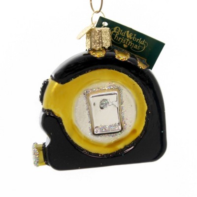 Old World Christmas 2.75" Tape Measure Ornament Carpenter Tool  -  Tree Ornaments