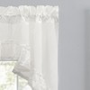 Ellis Curtain Madelyn Ruflled Victorian 1.5" Rod Pocket Swag for Windows Lace Edge 82" x 38" Natural - 3 of 4