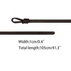 Elerevyo Women's Faux Leather Skinny Belt for Dress Adjustable Knotted Thin Waist Belts - 3 of 4