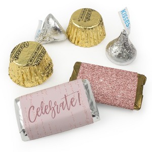 105 pcs Rose Gold Candy Hershey's Chocolate Mix (1.75 lbs) - Celebrate by Just Candy - 1 of 2