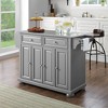 HomeStock  Alexandria Stainless Steel Top Rolling Kitchen Island Storage Cart, Microwave Stand, Gray - 3 of 4