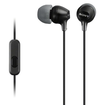 Sony MDREX15AP In-Ear Wired Earbuds with Mic - Black