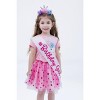 imagikids Birthday Girl Outfit - T-Shirt, Tulle Tutu Skirt, Headband & Satin Sash Set Toddler Sizes - 4 of 4