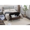 NicBex Storage Bench Velvet Fabric Accent Stools with Wood Legs for Bedroom and Entryway, Brown - 2 of 4